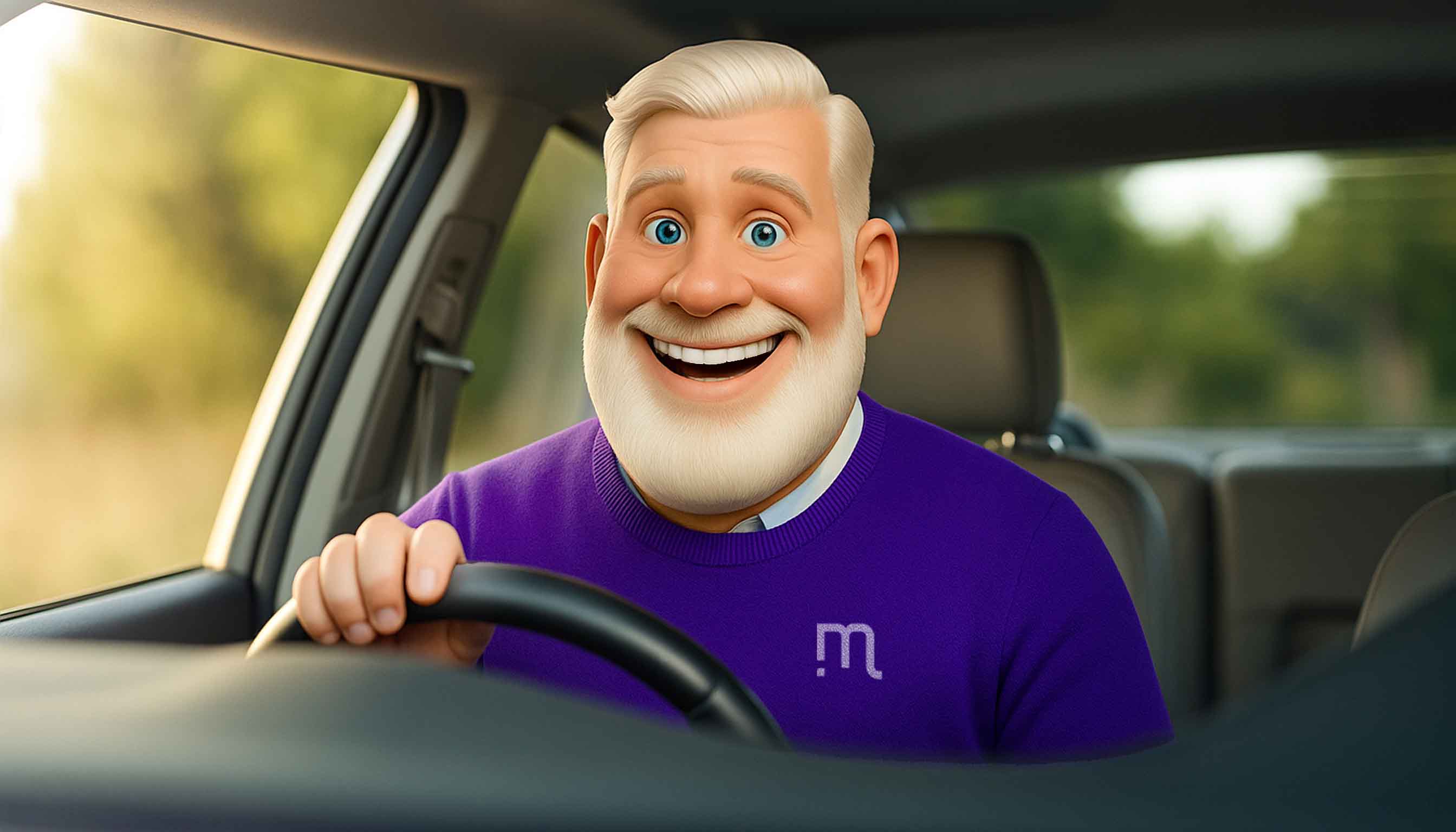 Carro em cima da tela de celular para citar o Seguro Auto do Madaseg